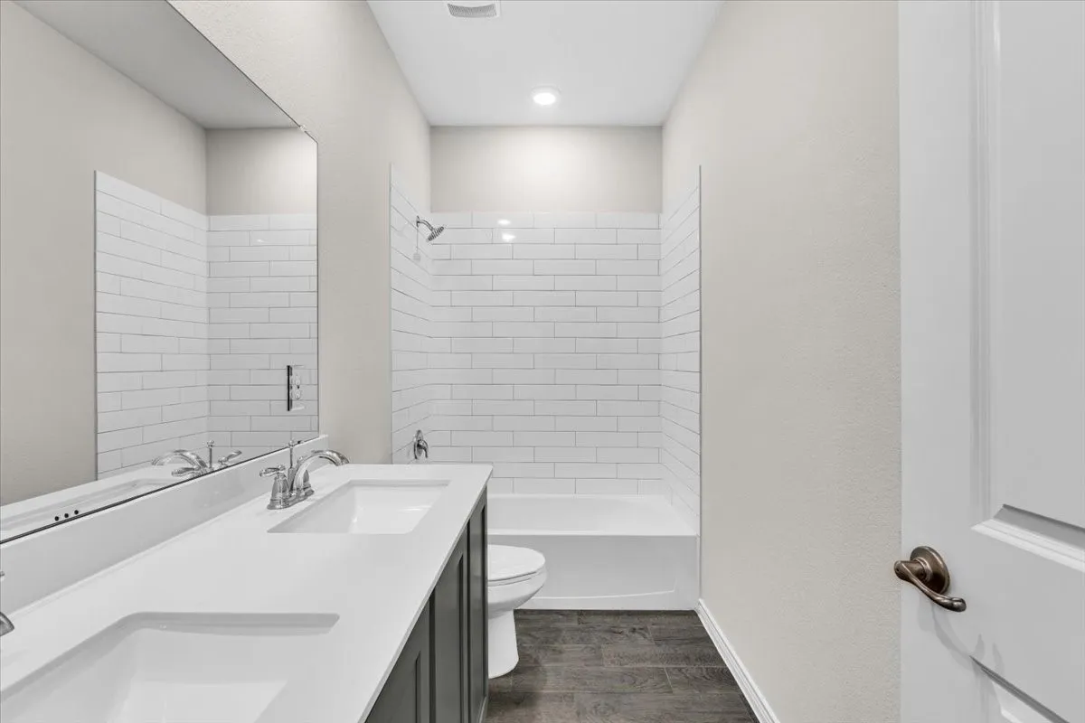Another view of the spacious hall bath