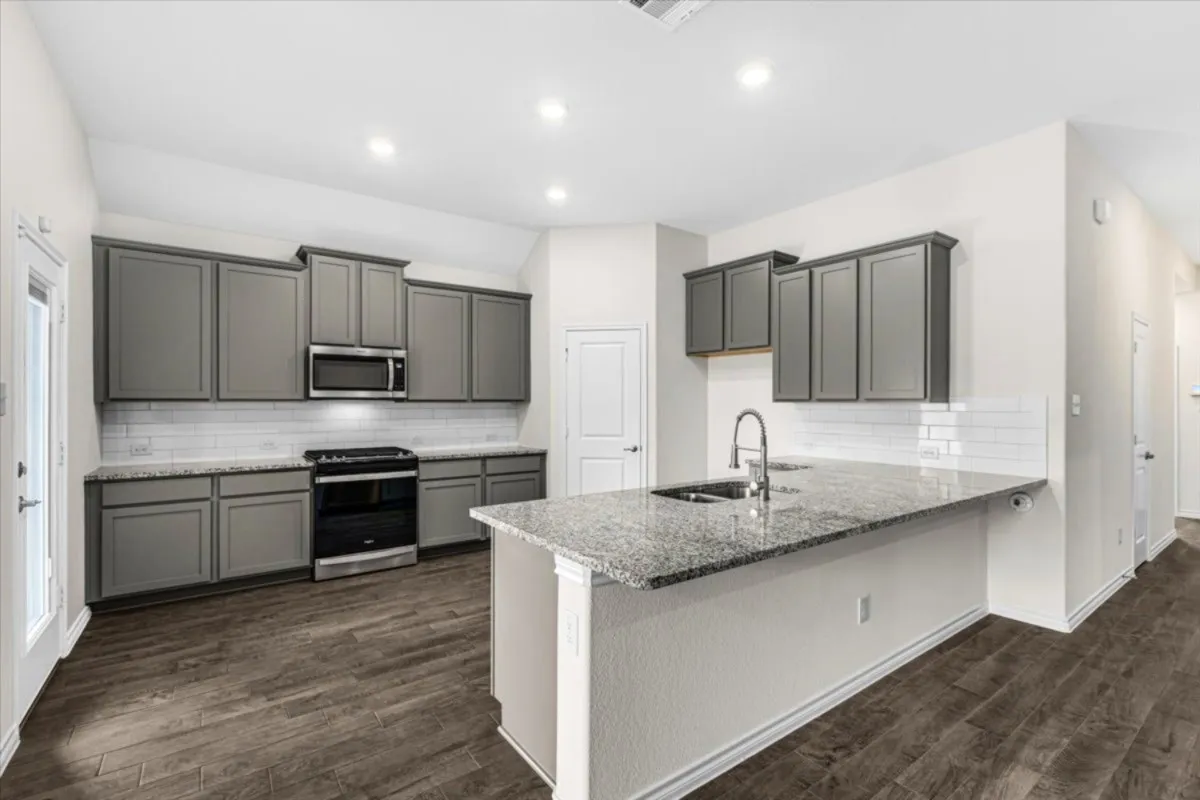 Spacious and open island kitchen