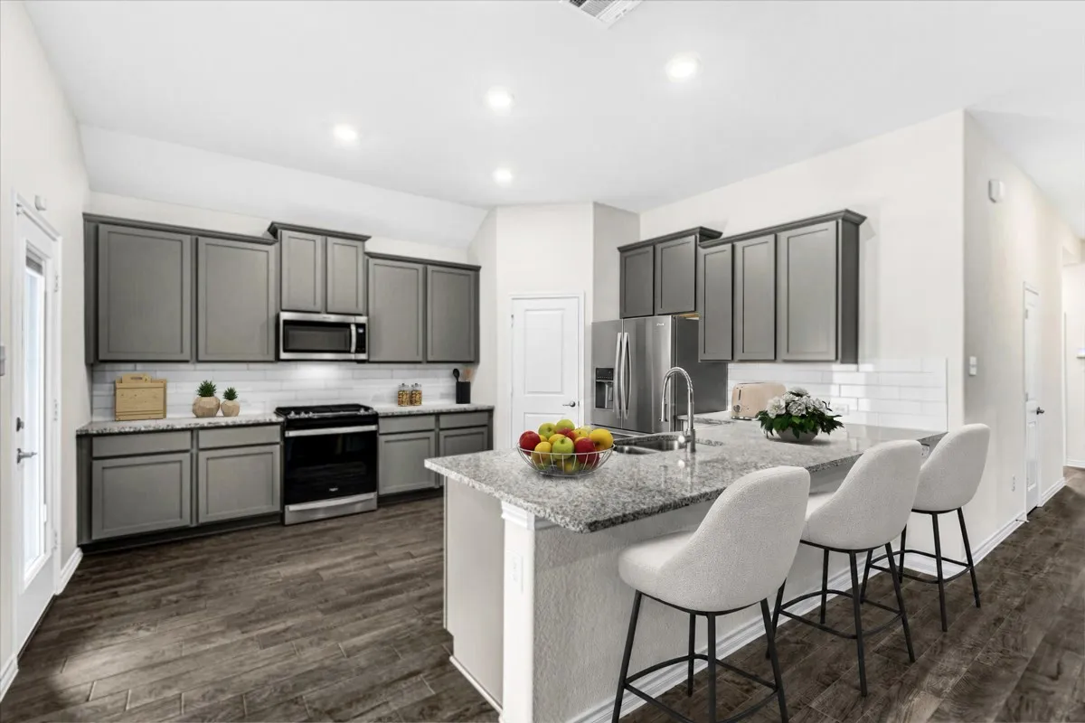 Kitchen Virtually staged to show potential