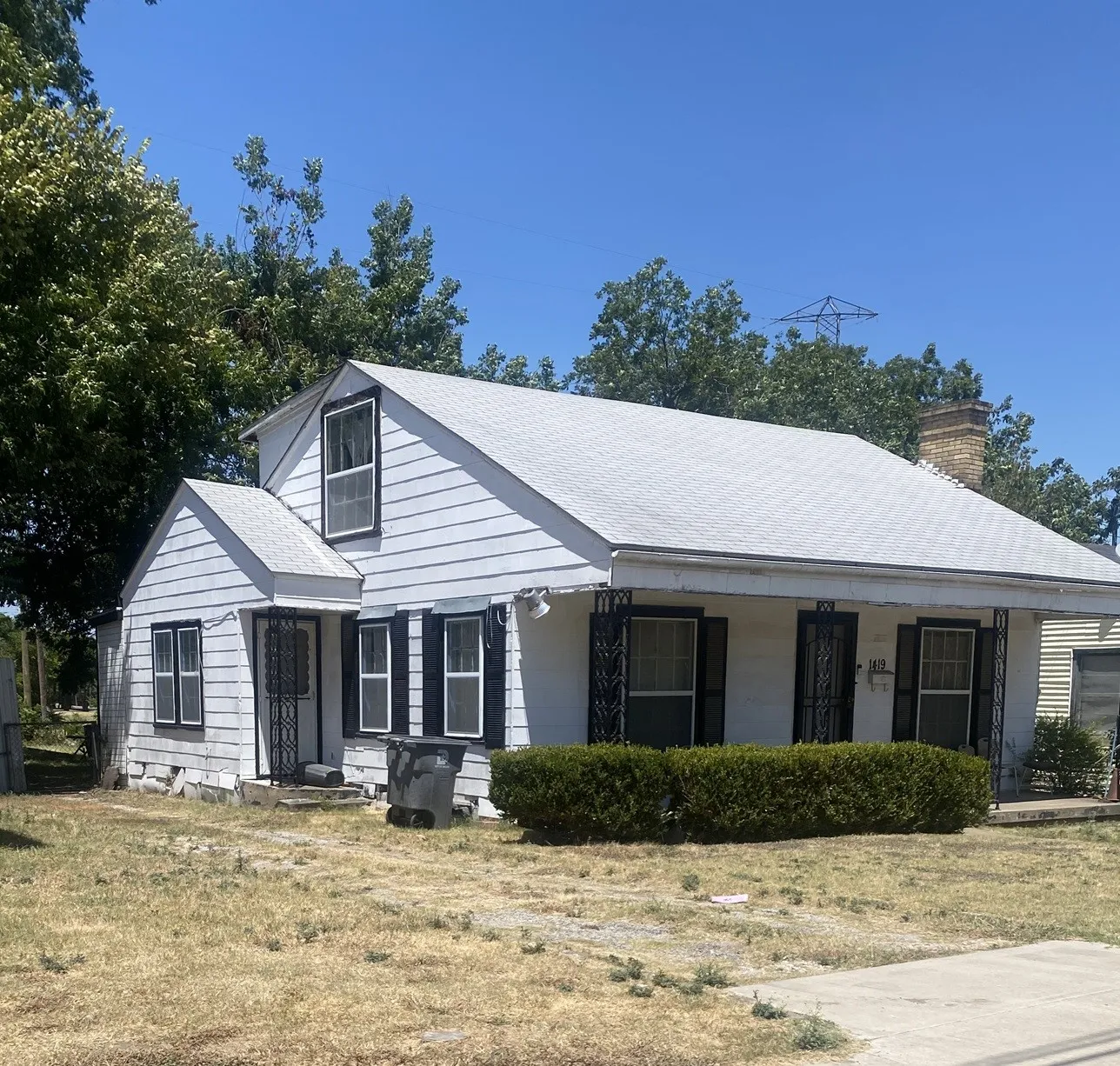 side view of front of home