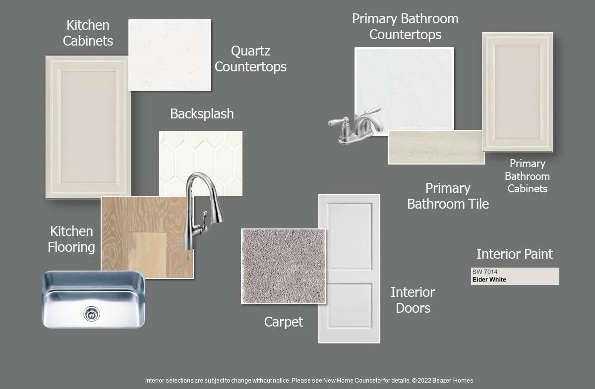 Builder's choices for 4109 Kyle's Landing Dr