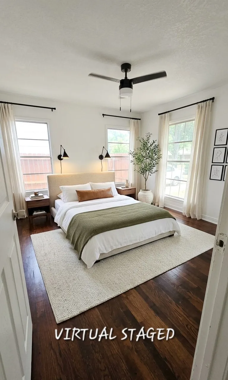 Virtual staged Front bedroom1