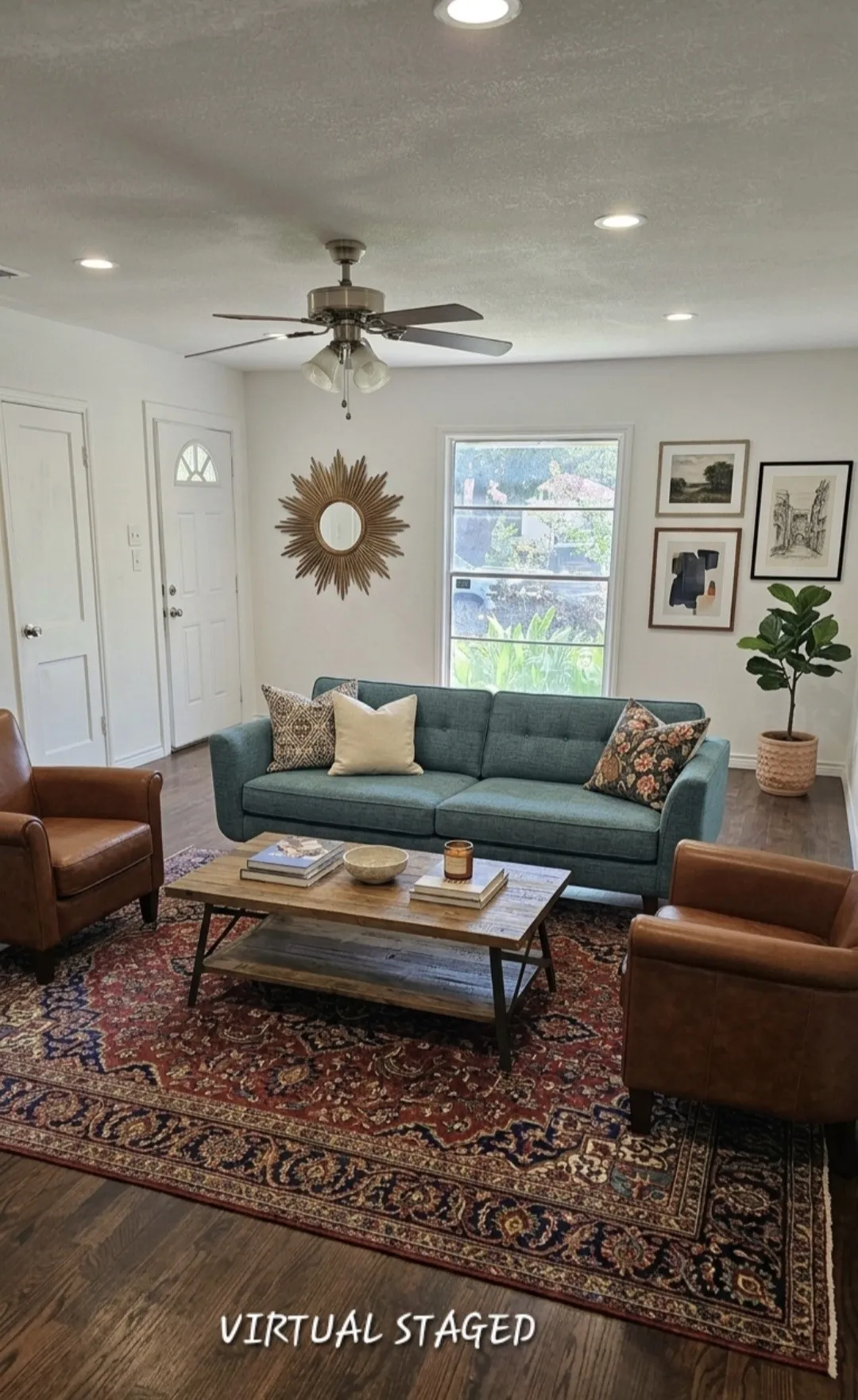 Virtual staged Living room