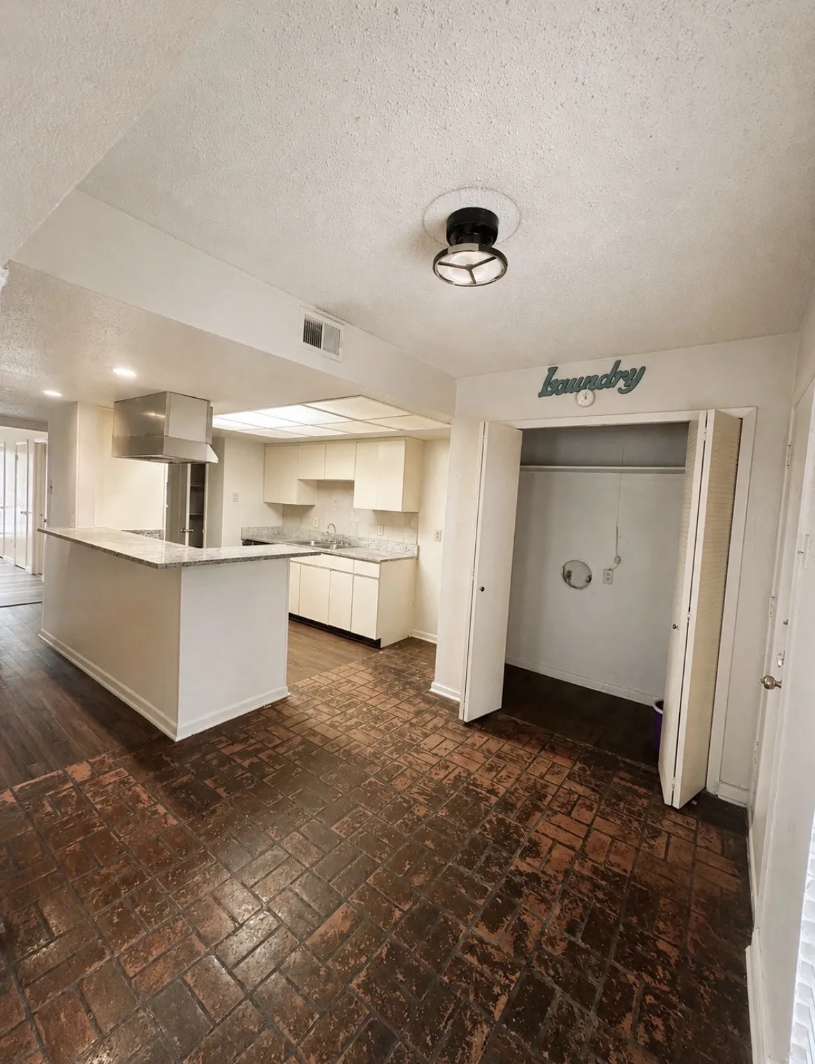 Kitchen and part of the dining room