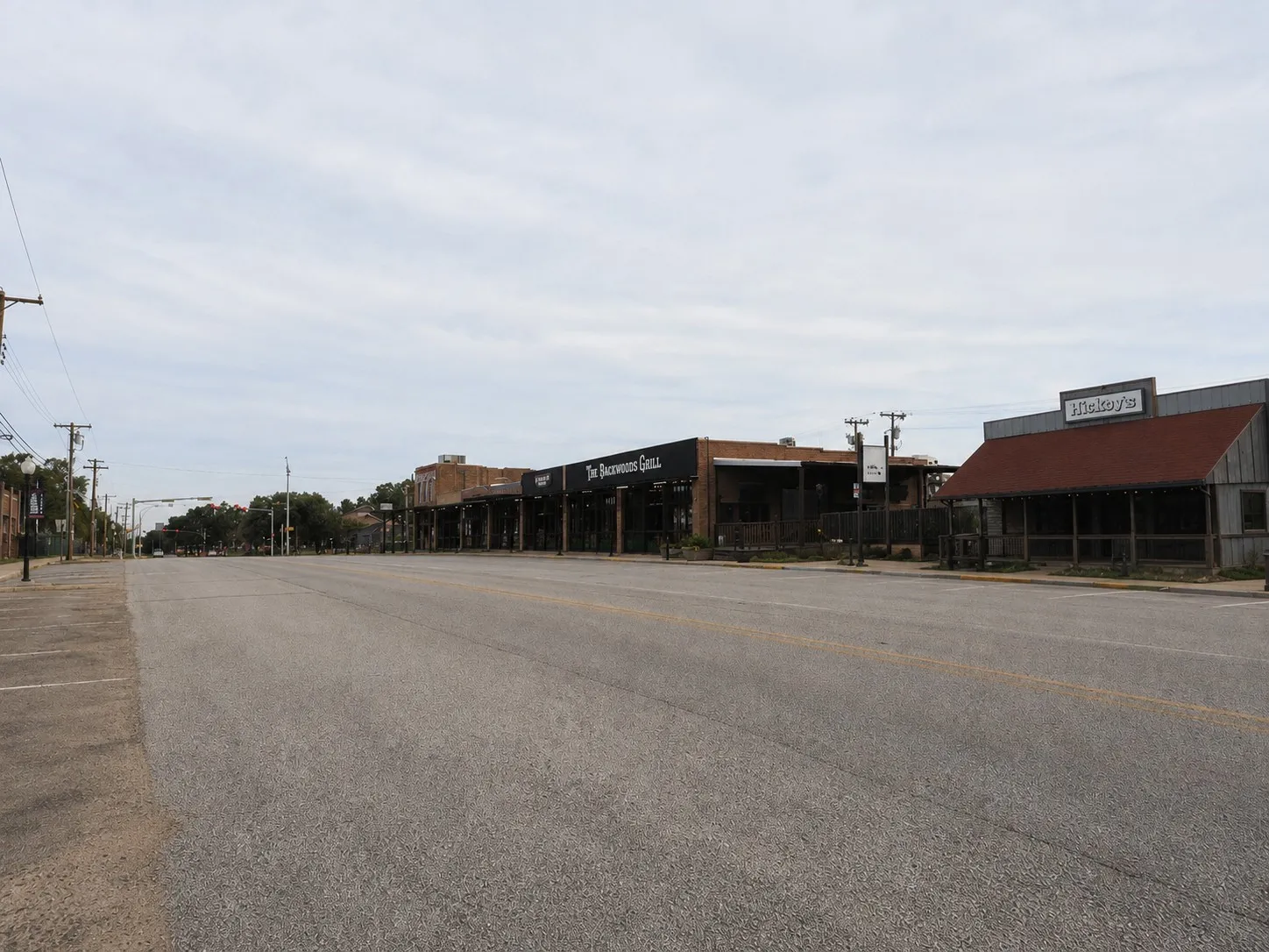 Downtown Joshua looking South towards property on Main st.
