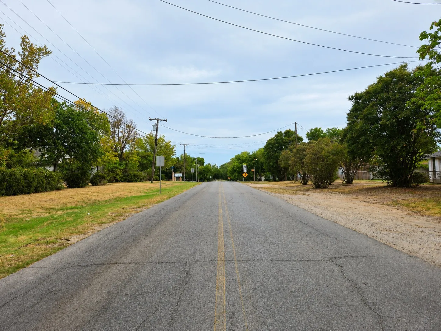 Standing in front of property looking South towards the nearest elementary school