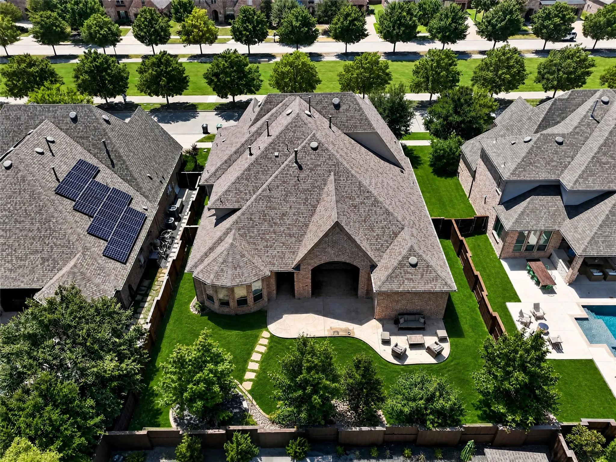 Rear aerial view of this amazing home!