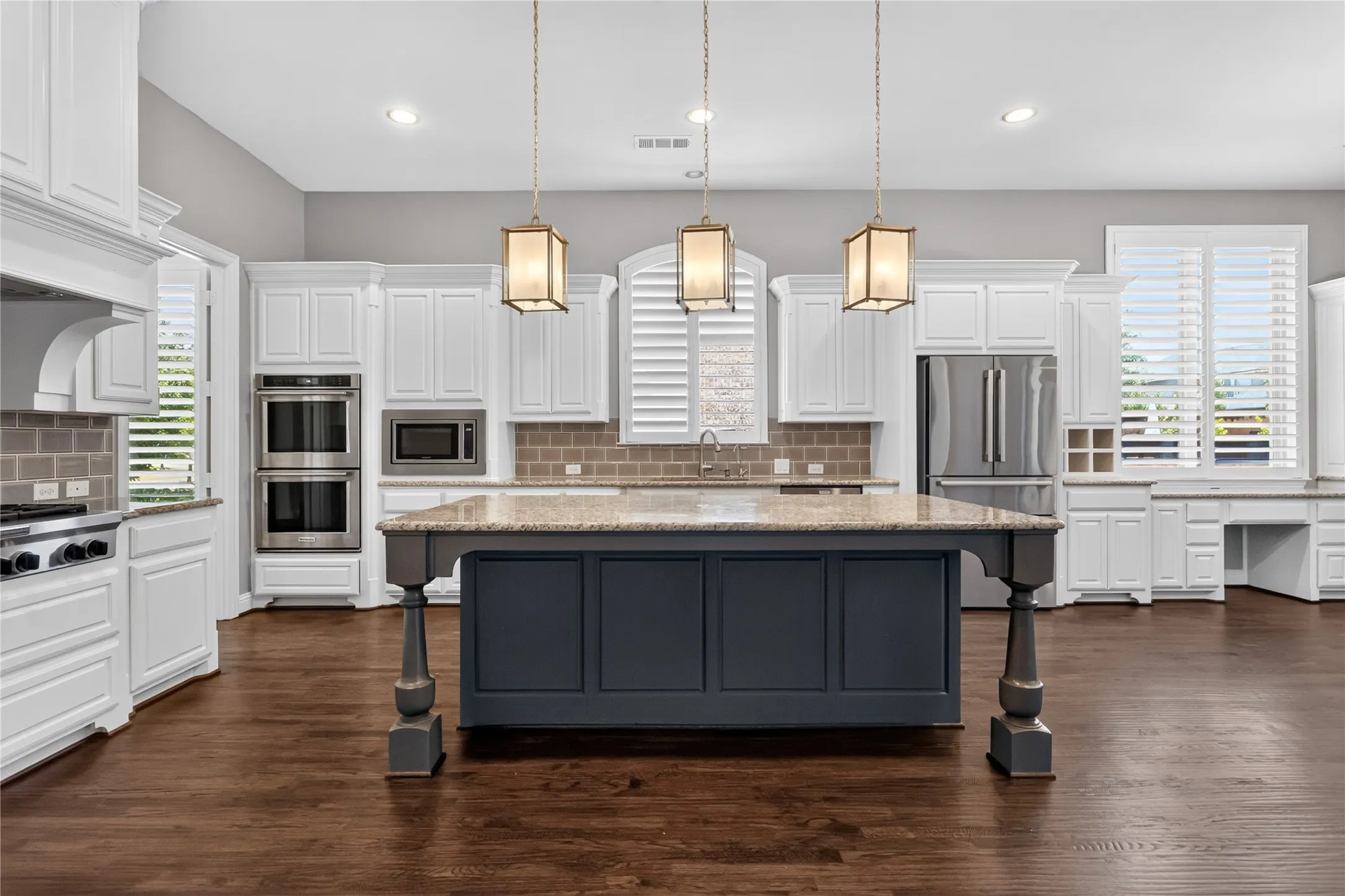 Expansive kitchen, view from the living room.