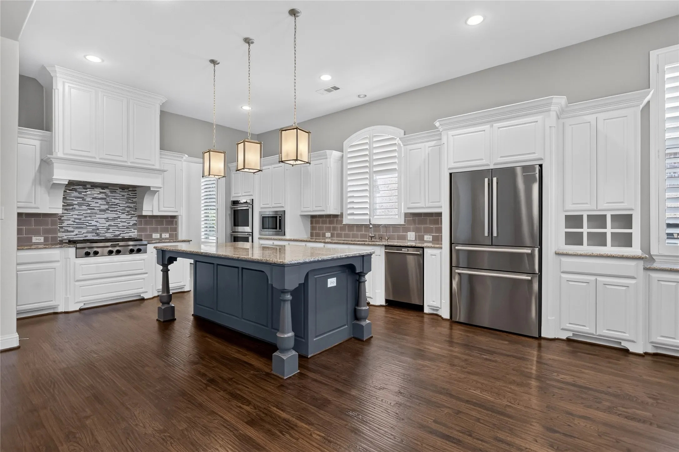 Expansive kitchen, view from the living room.