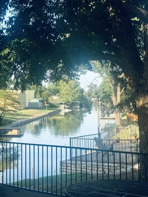 ROD IRON FENCE ALONG lAKE VIEW