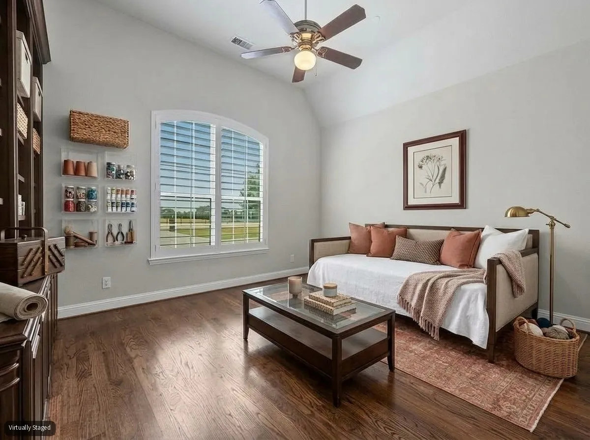 Virtually Staged Secondary Bedroom / Craft Room w/ Ensuite Bath