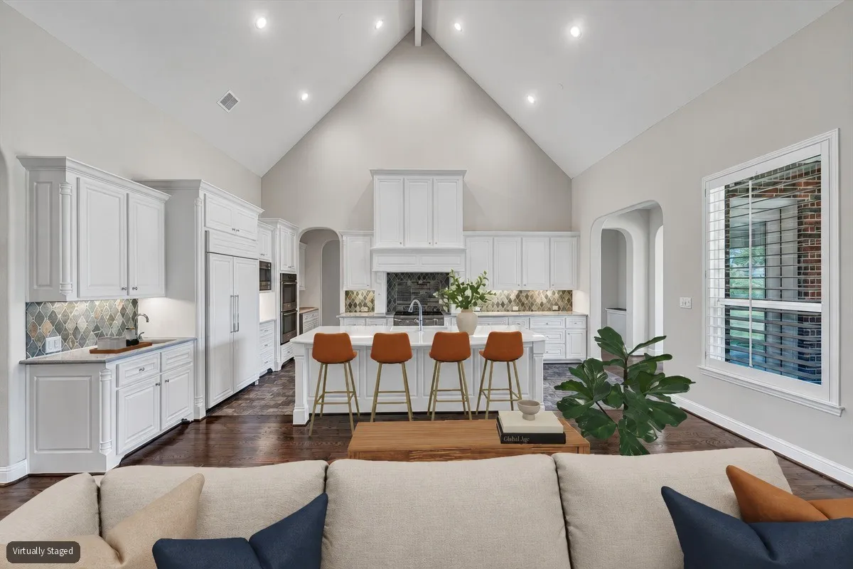 Virtually Staged view of Kitchen Area