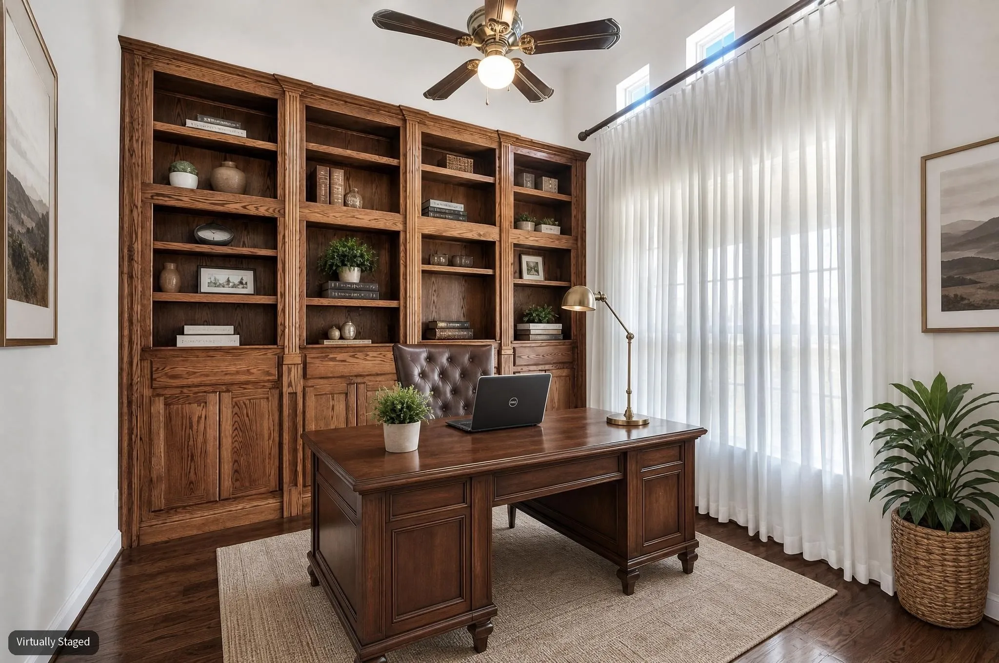 Virtually Staged Office Area