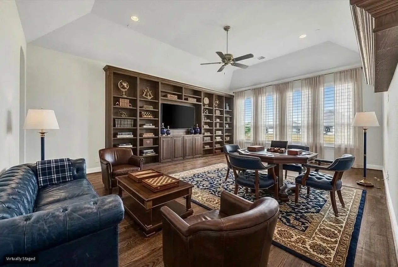 Virtually Staged Game / Media Room