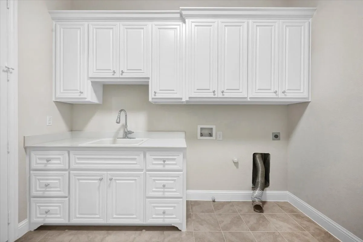 Laundry with sink and lots of cabinetry