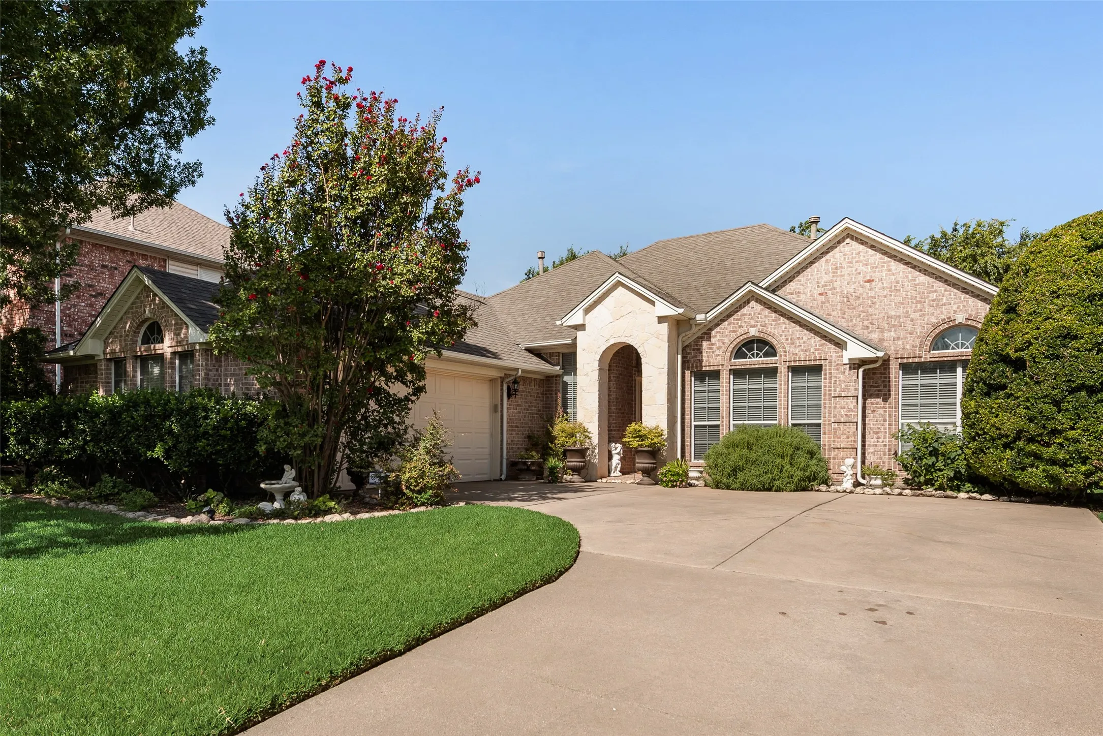 Brick exterior with arched entry