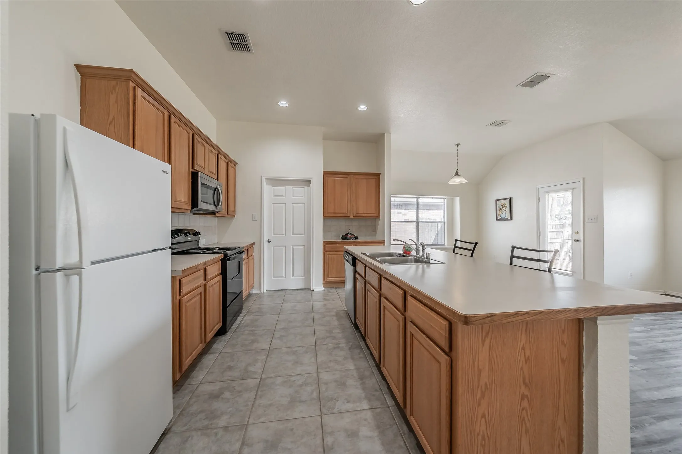 Door opens into the laundry room