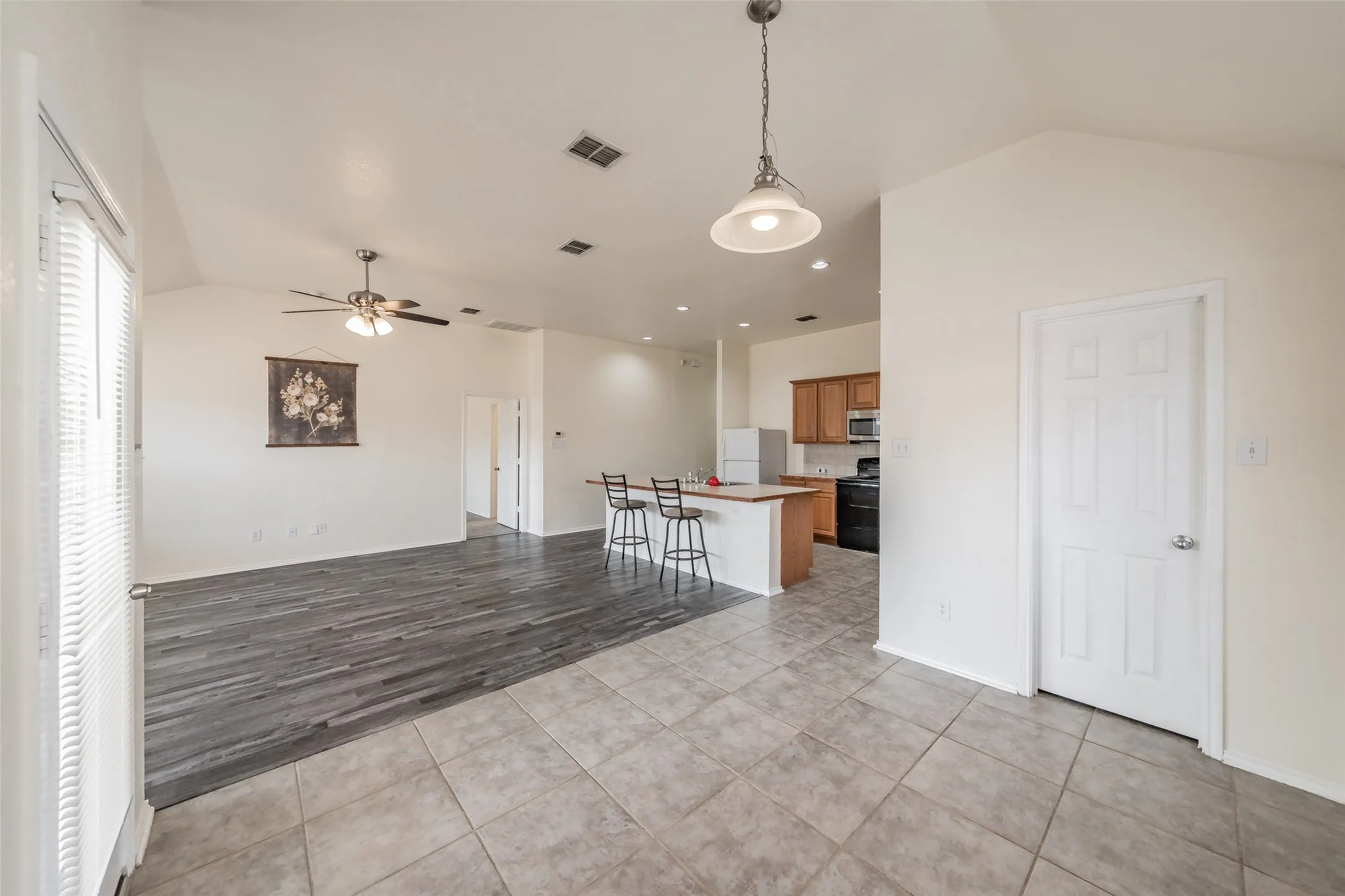 Walk-in pantry located behind a closed door