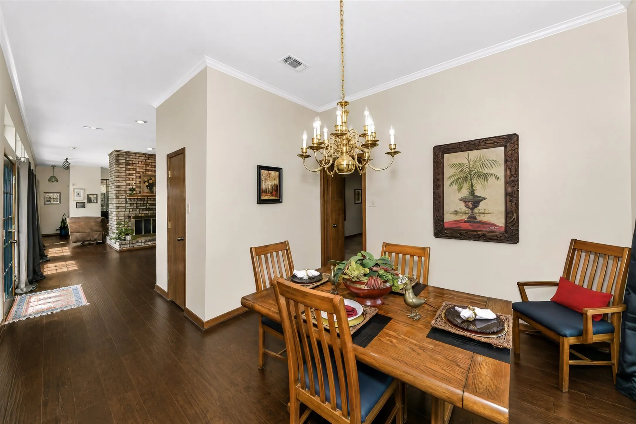 Formal Dining room located between entry foyer and kitchen.