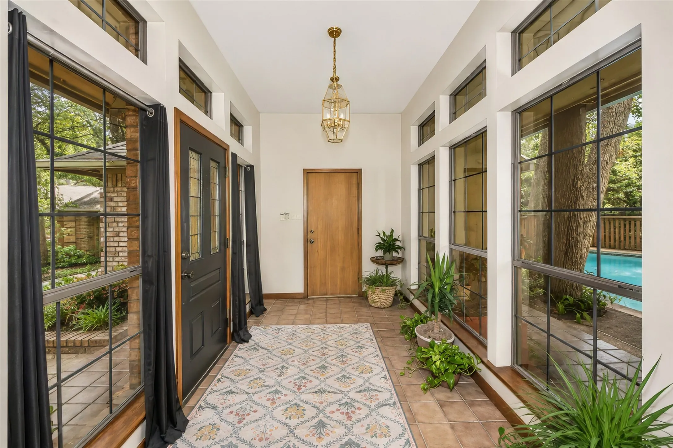 Generously sized entrance foyer makes a statement.