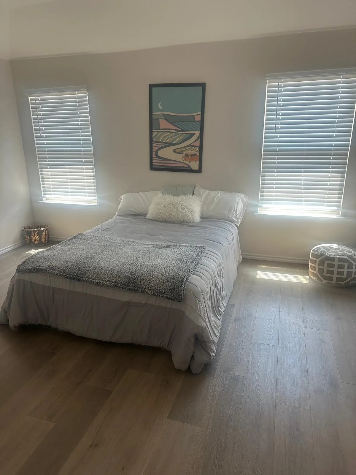 Wood-finish flooring throughout