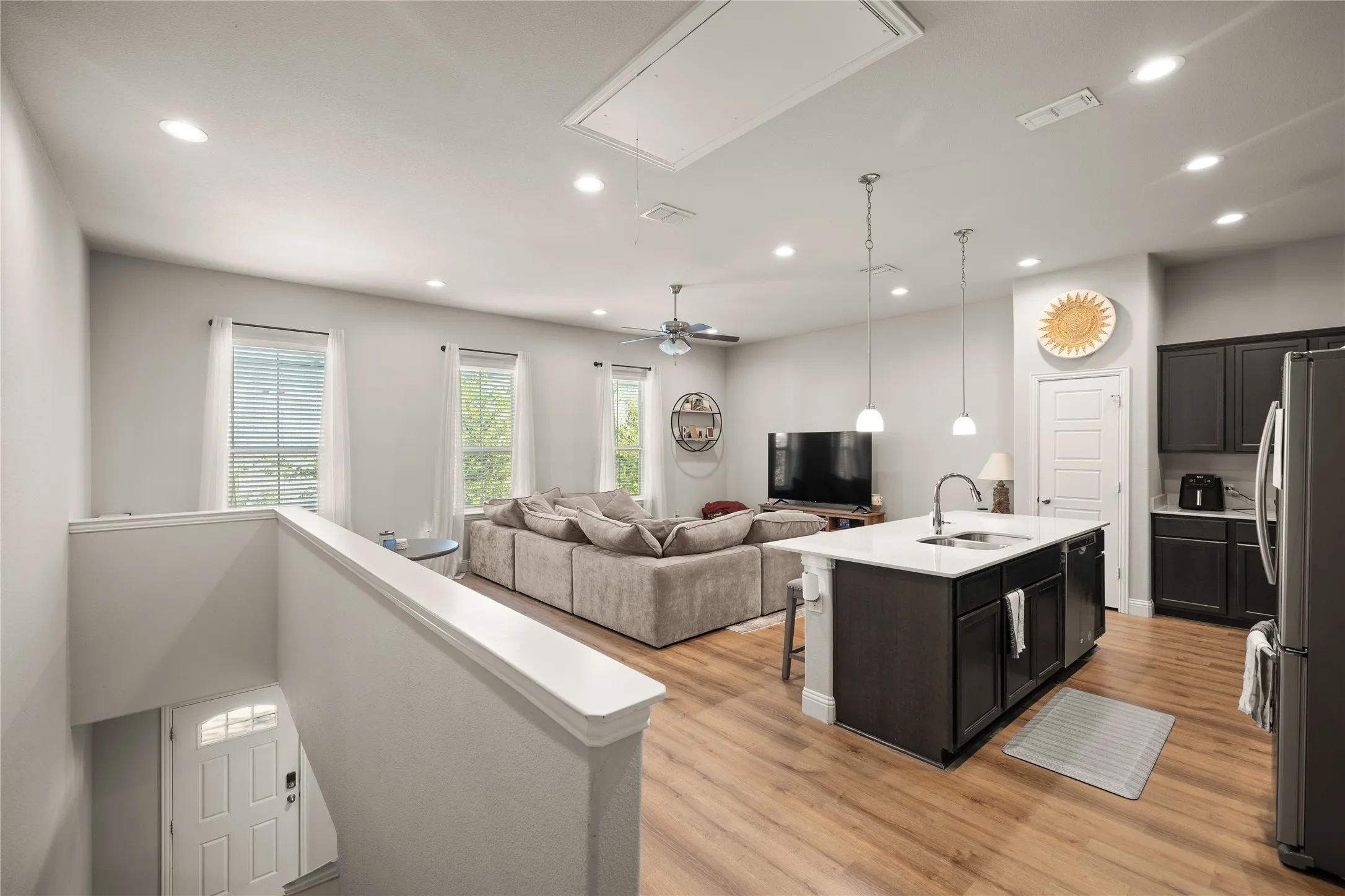 Open area with like new amenities.