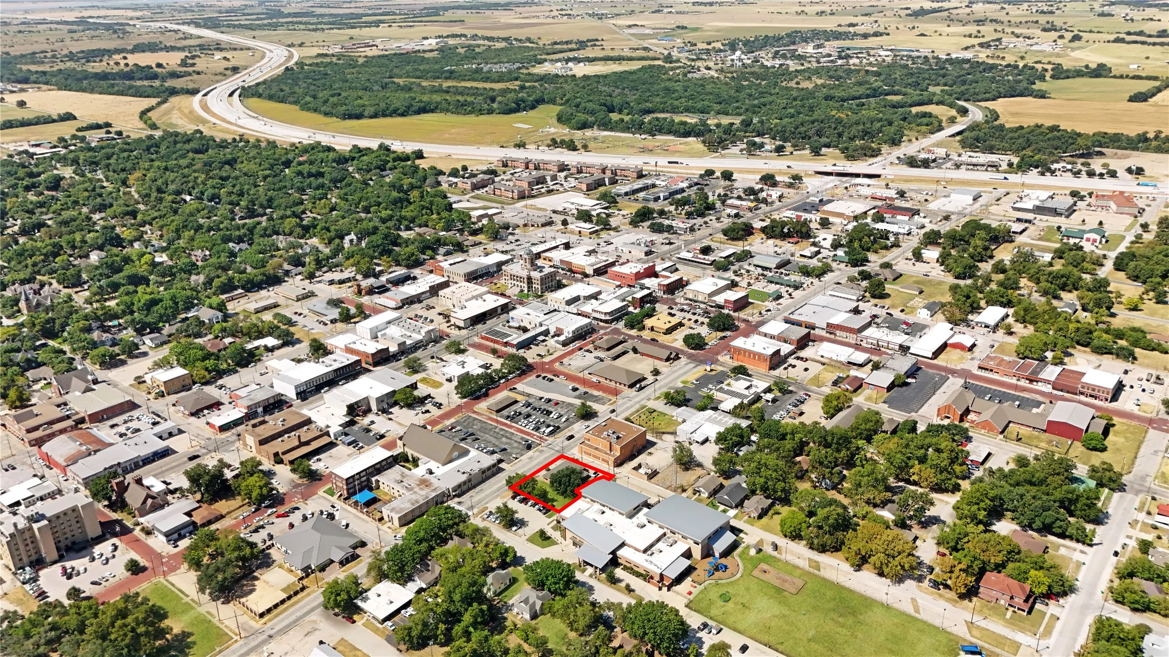 Aerial View of Downtowm