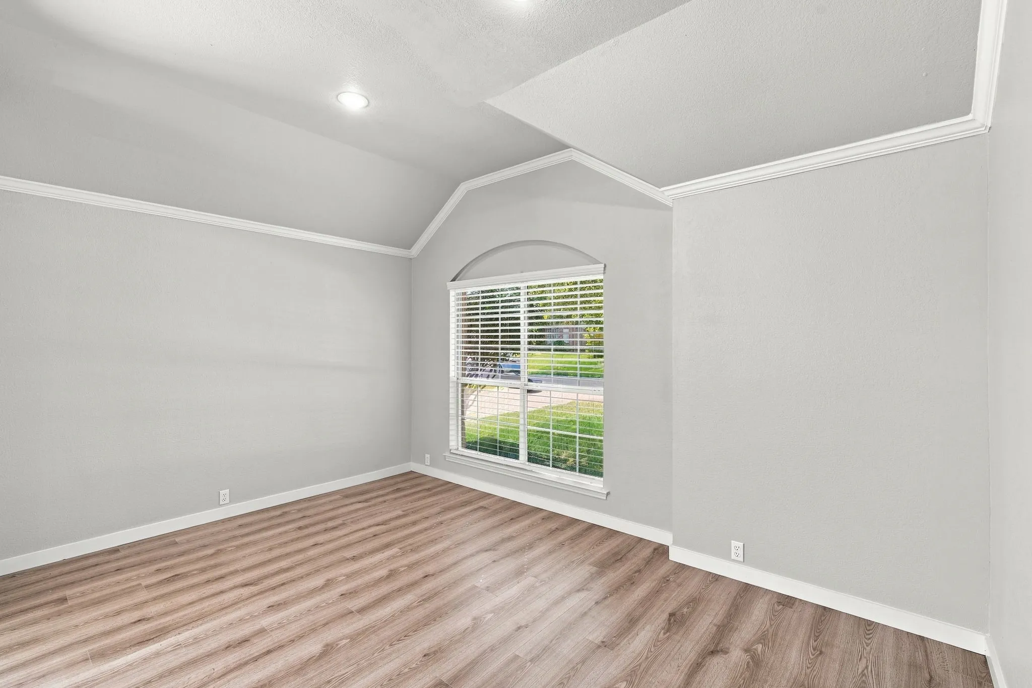 Formal living space can accommodate large furnishings for family gatherings or entertaining.