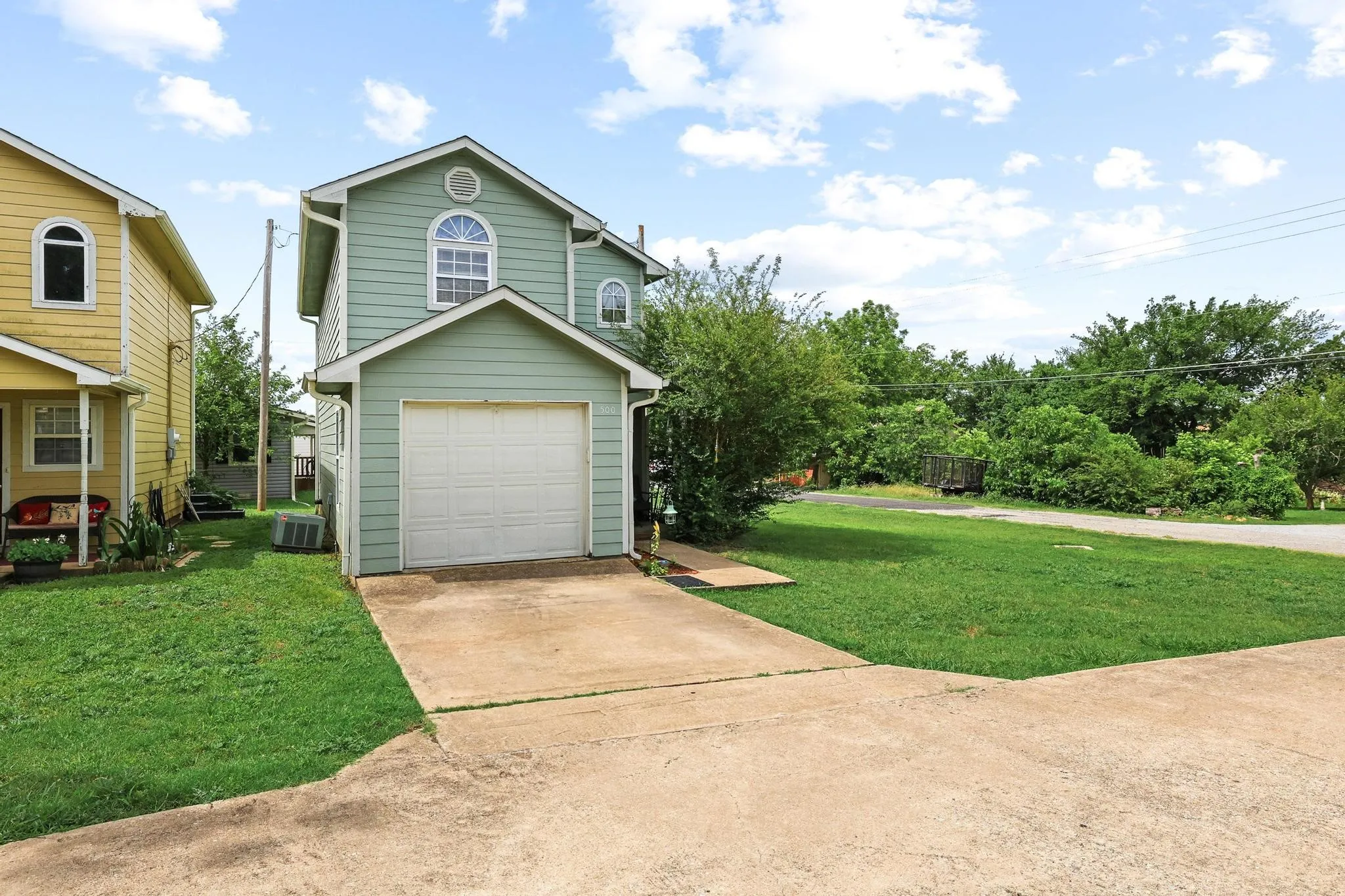 One attached garage.