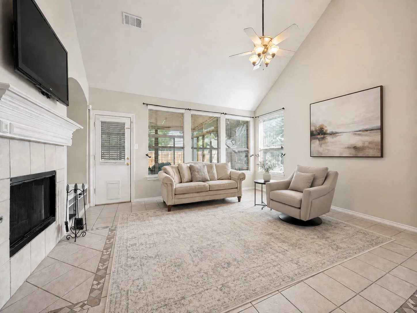 Soaring vaulted ceiling