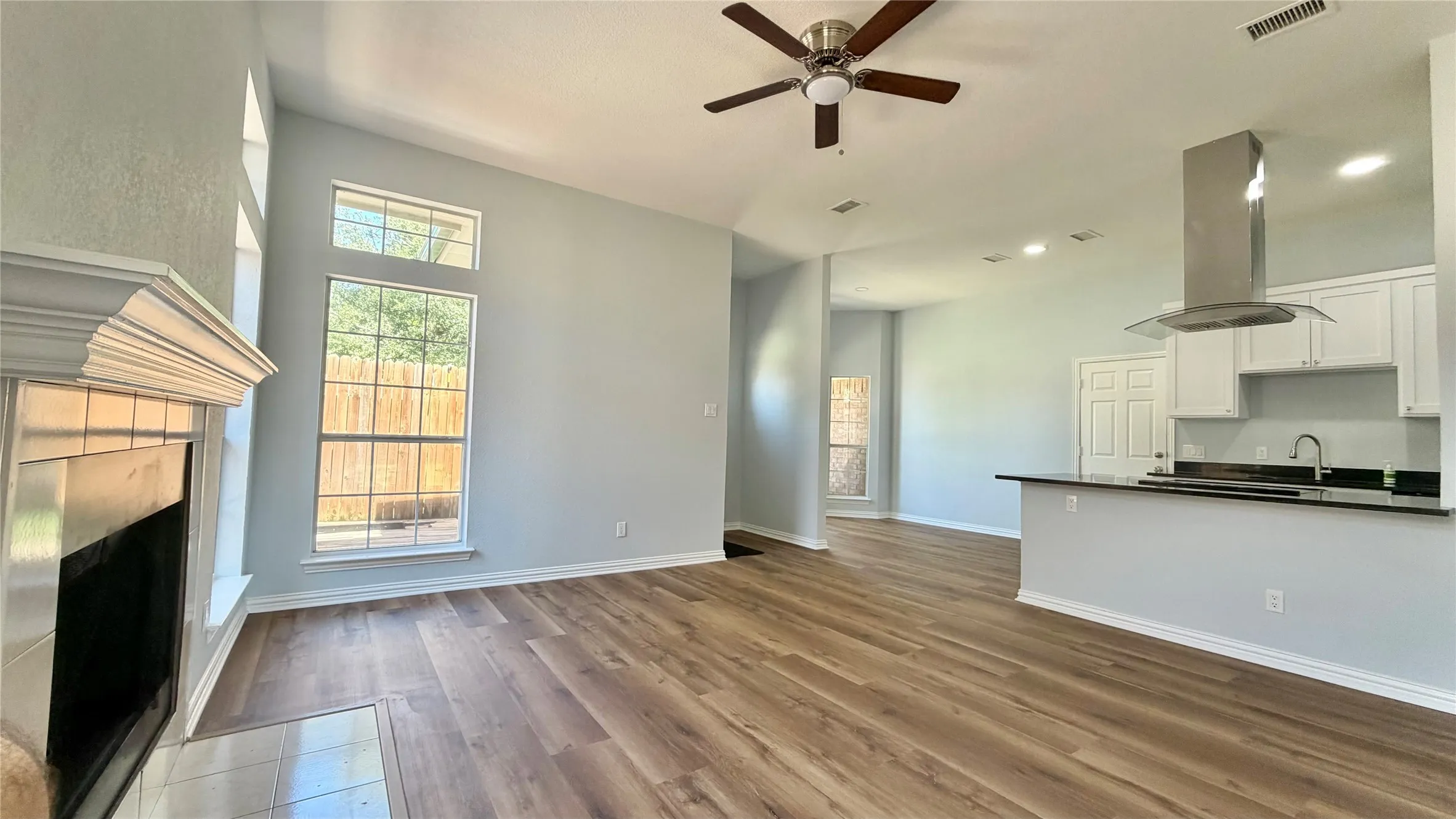 Living room toward Kitchen