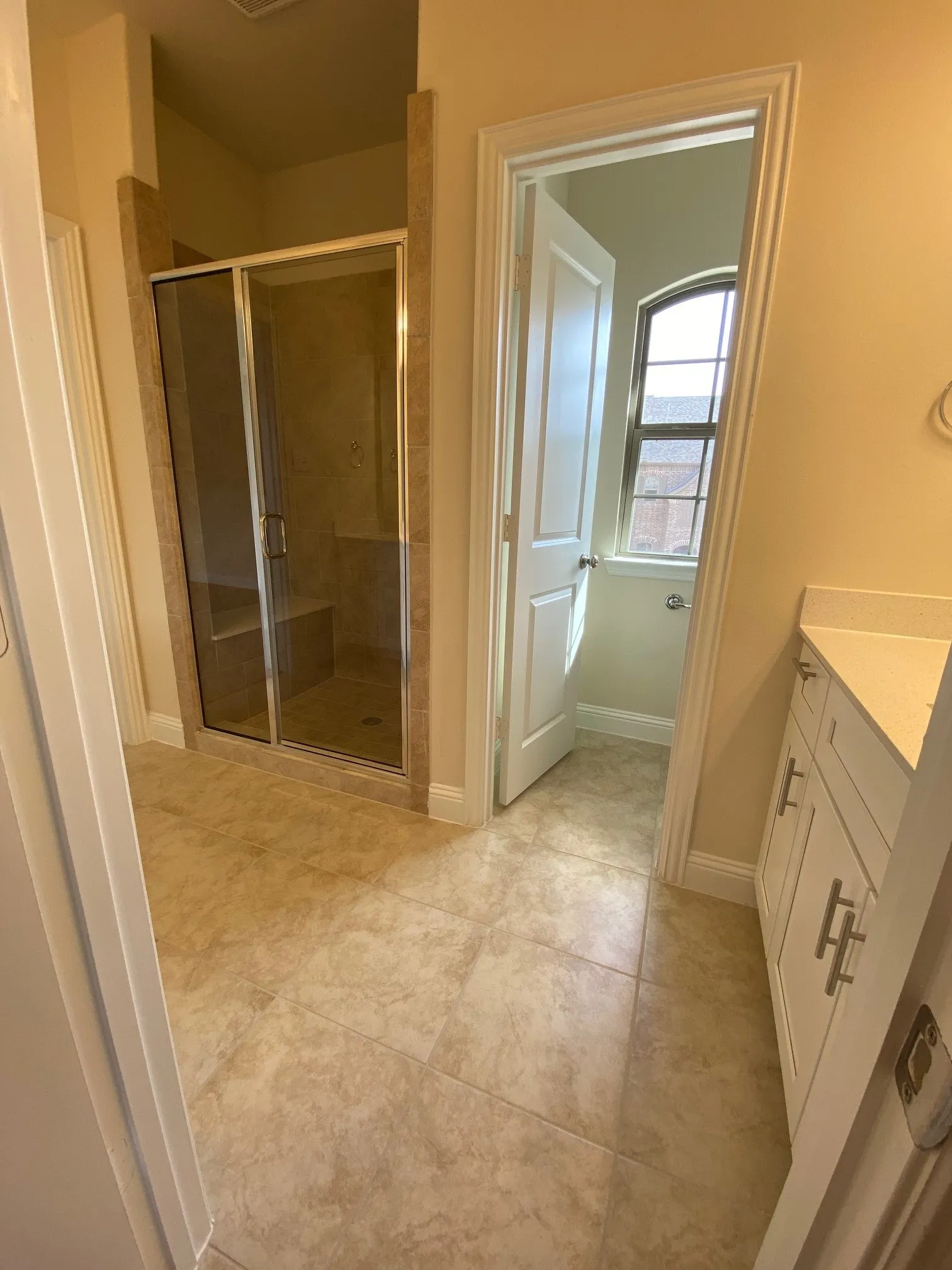 Primary bathroom with walk in shower