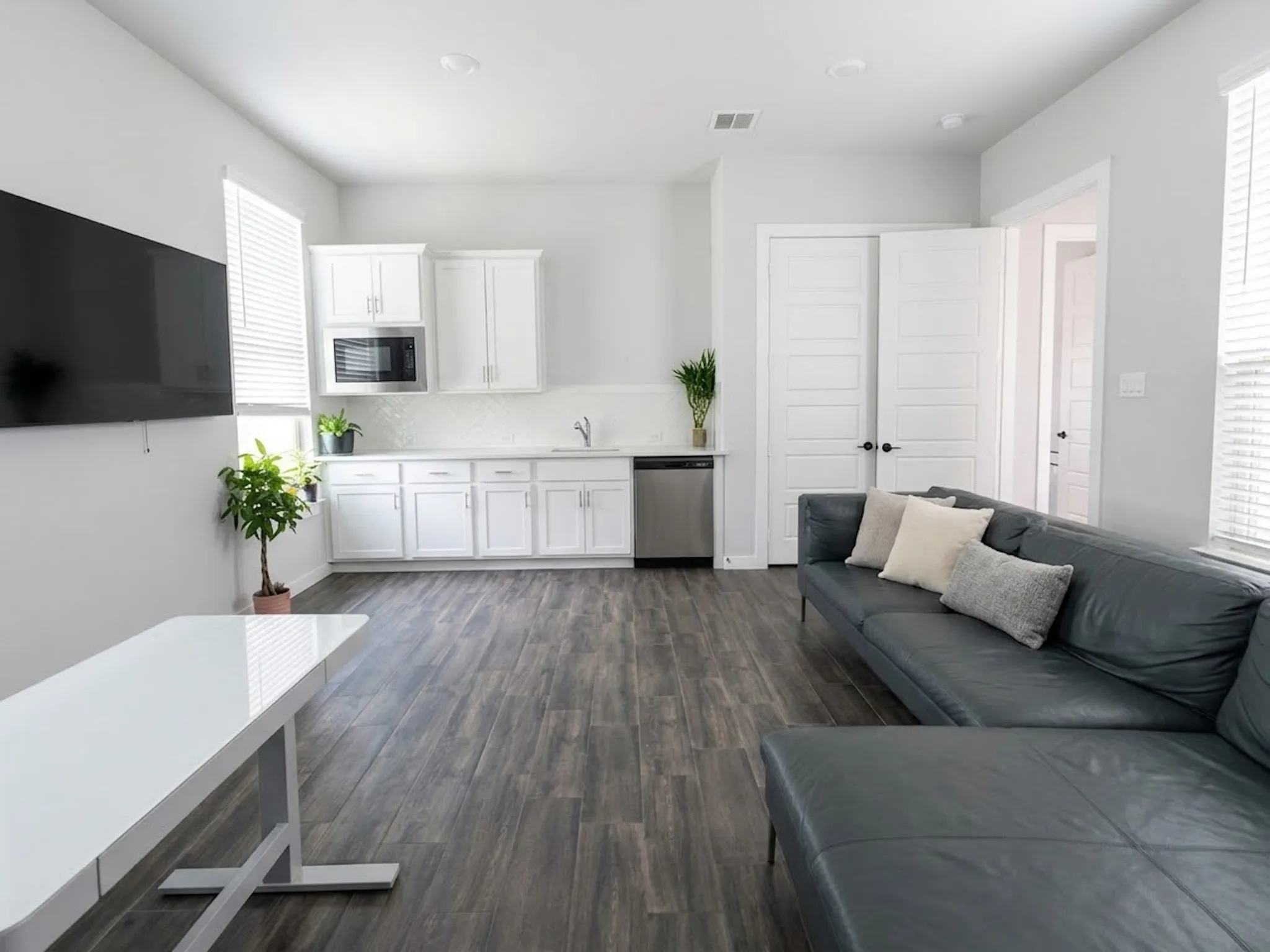 Mother in law suite with separate living room and kitchenette.