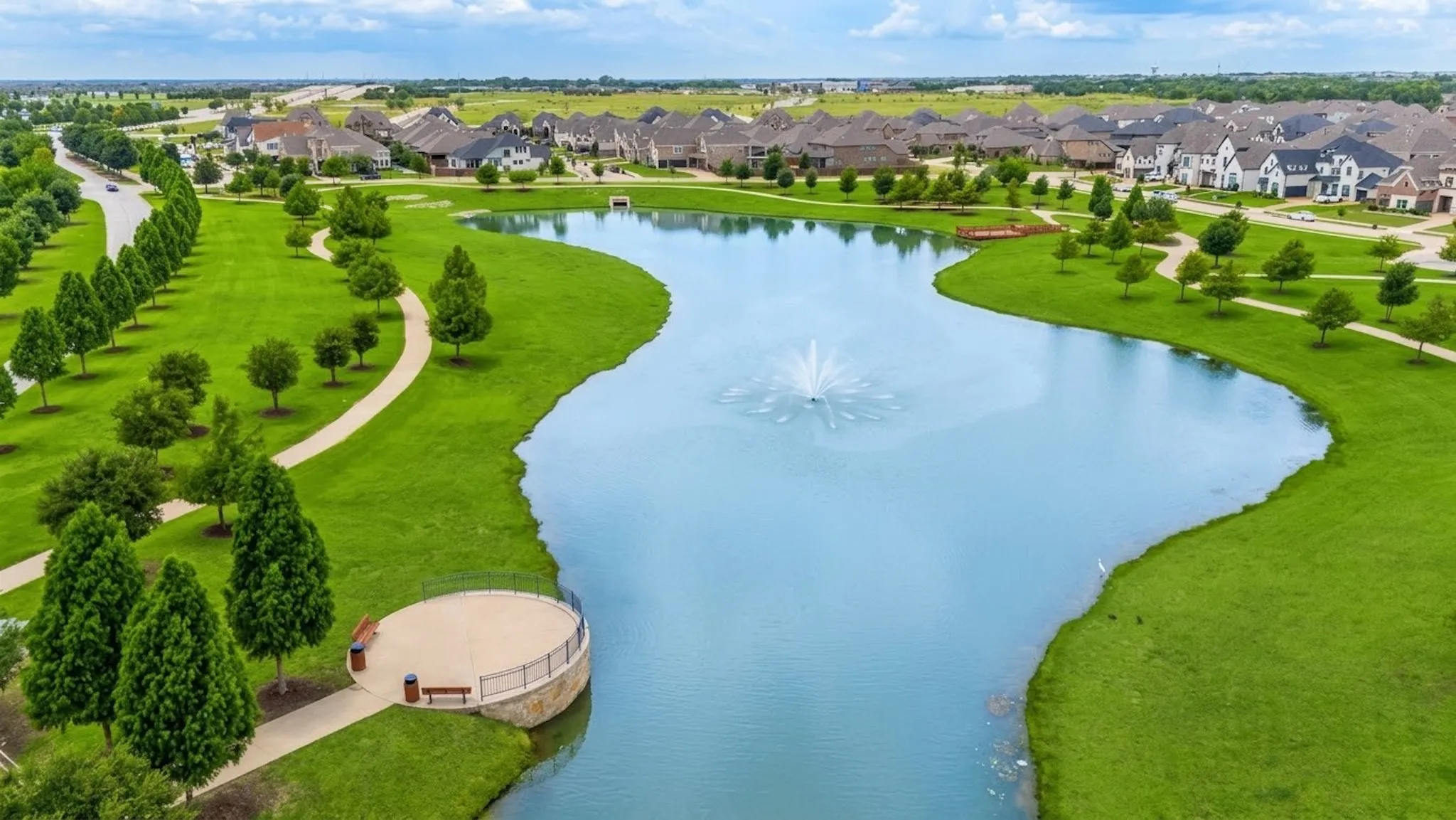 One of many lakes in subdivision.