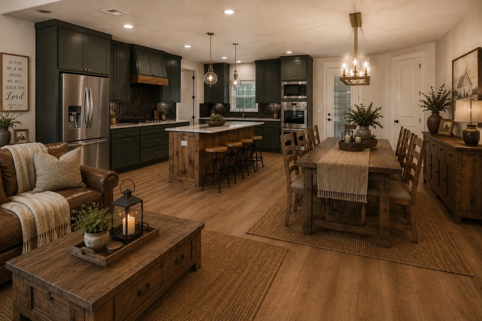 virtually created dining space possibilities are endless.
