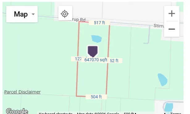 Parcel Map. Displaying the property's boundaries, dimensions, and total square footage