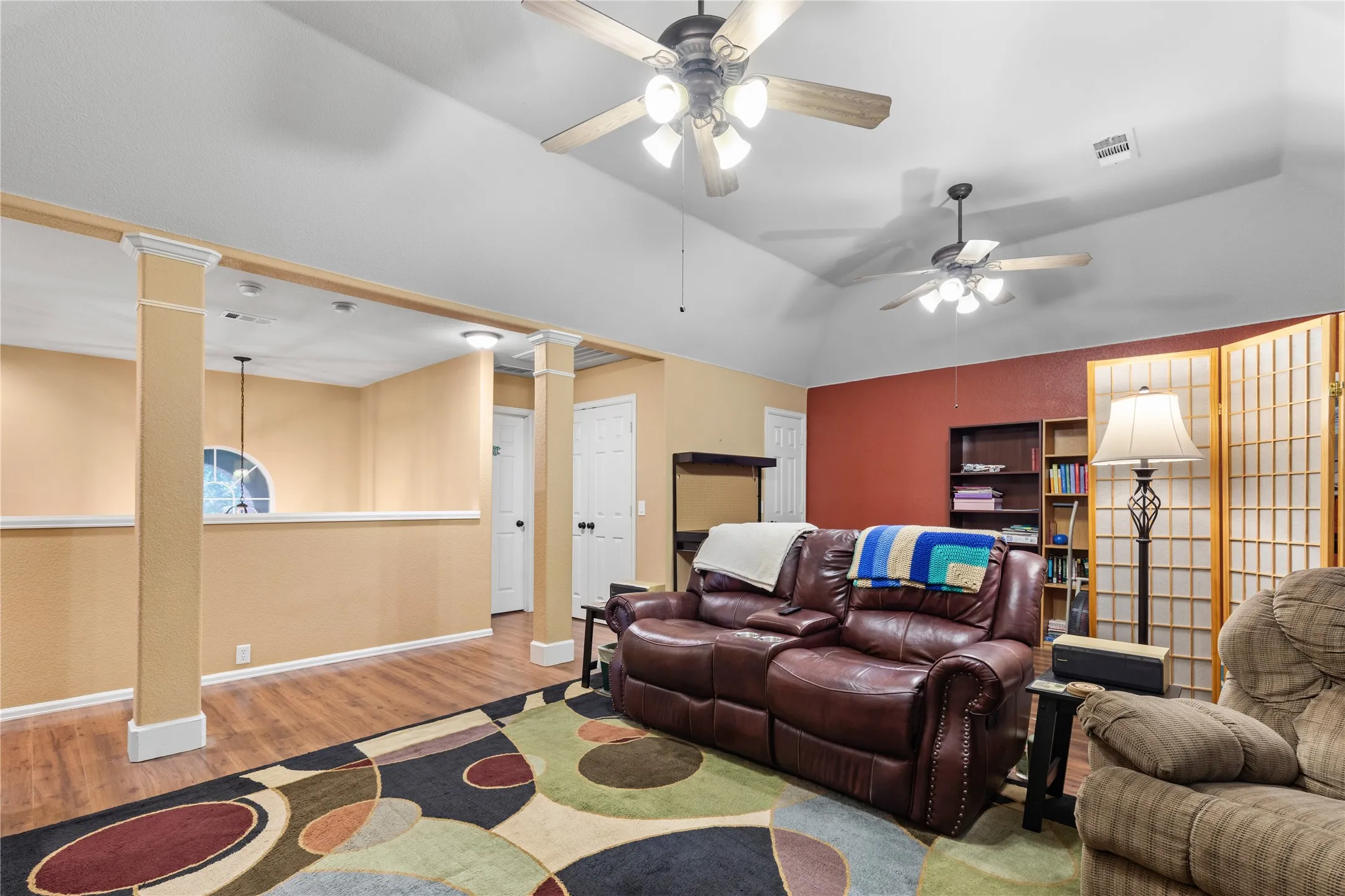 Upstairs you'll find a generously-sized bonus room