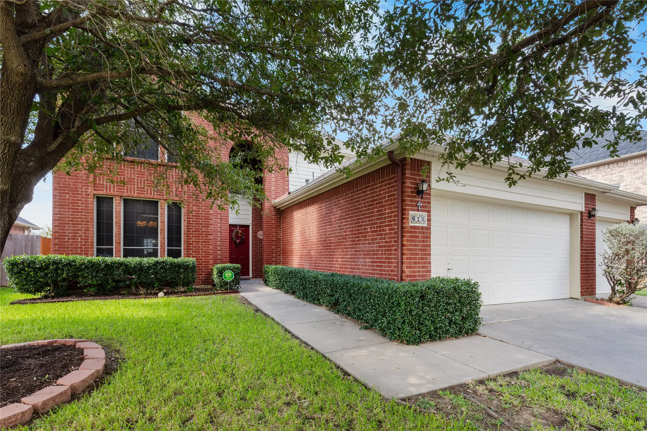 Street facing 3-car garage