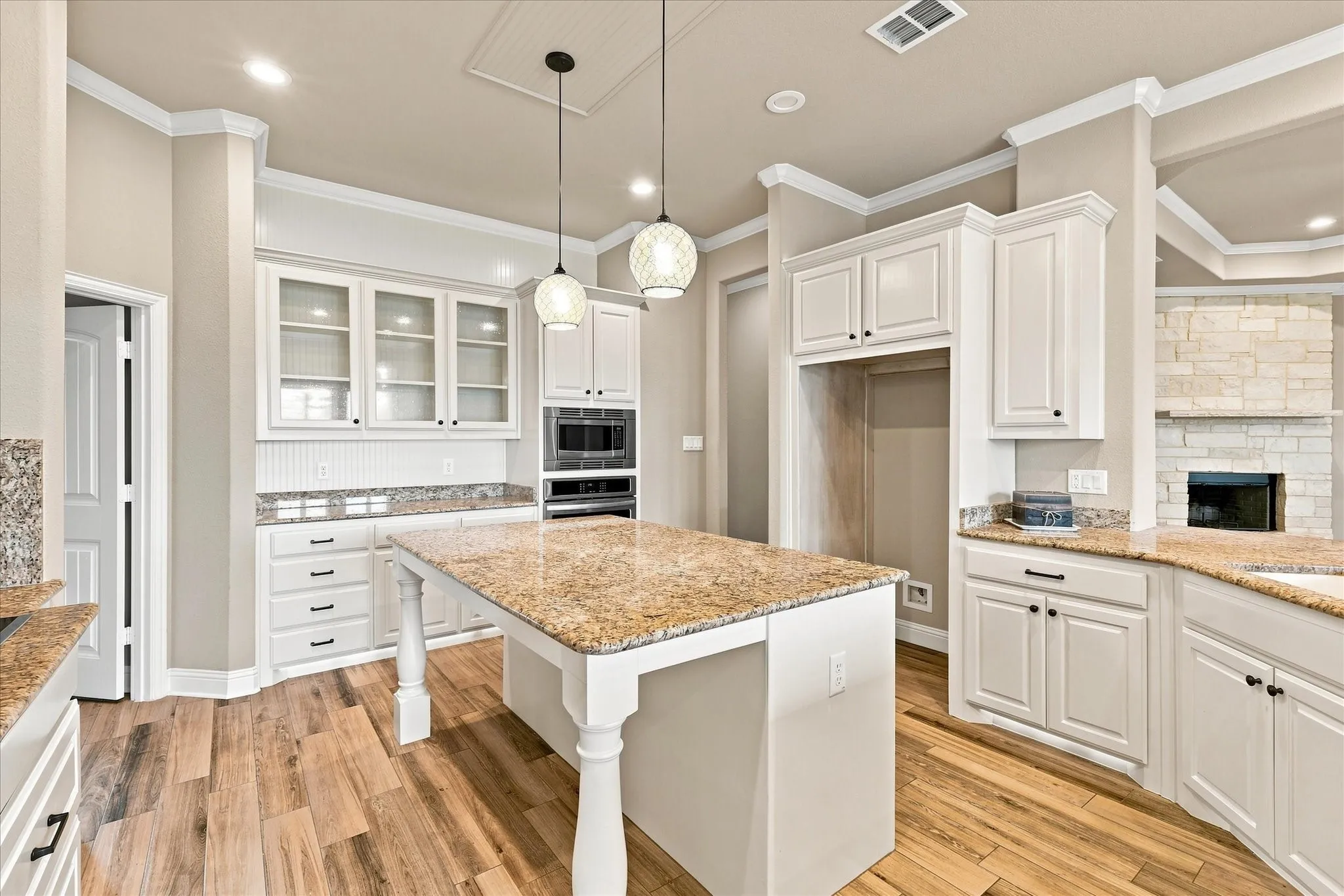 Amazing kitchen island with room for bar stool seating.