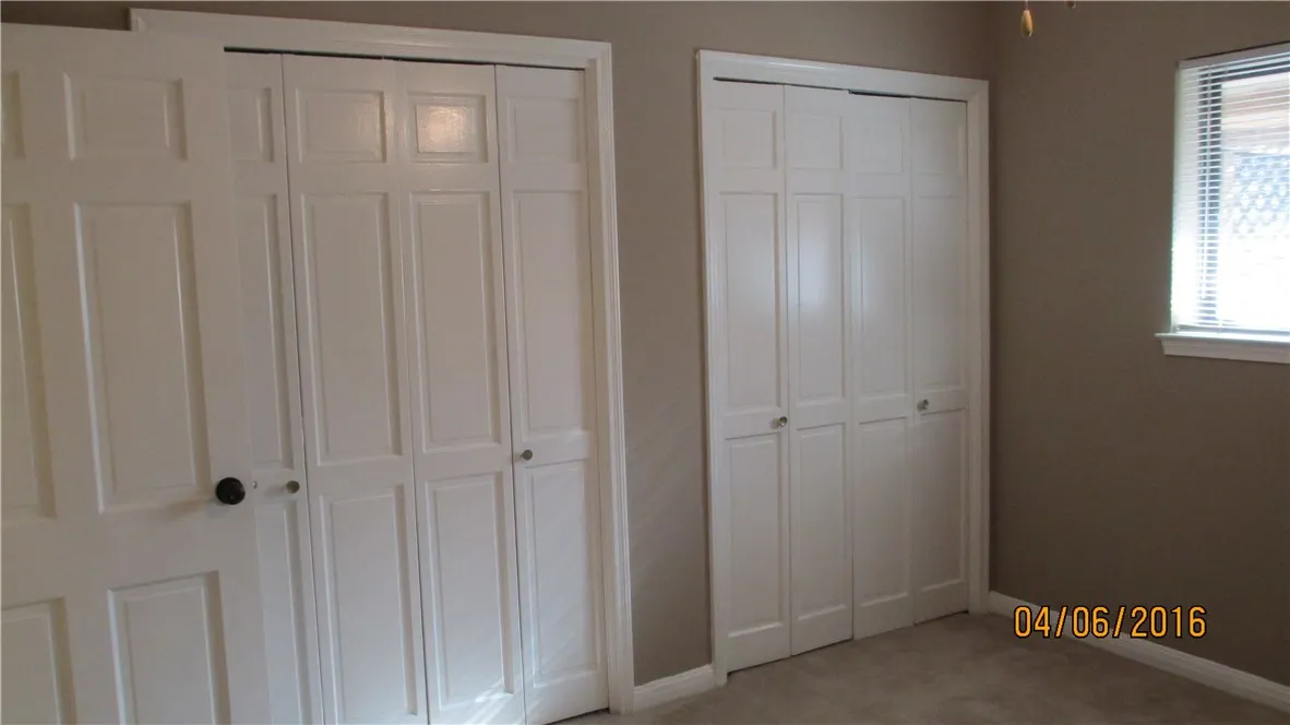 Double closets in bedroom 1