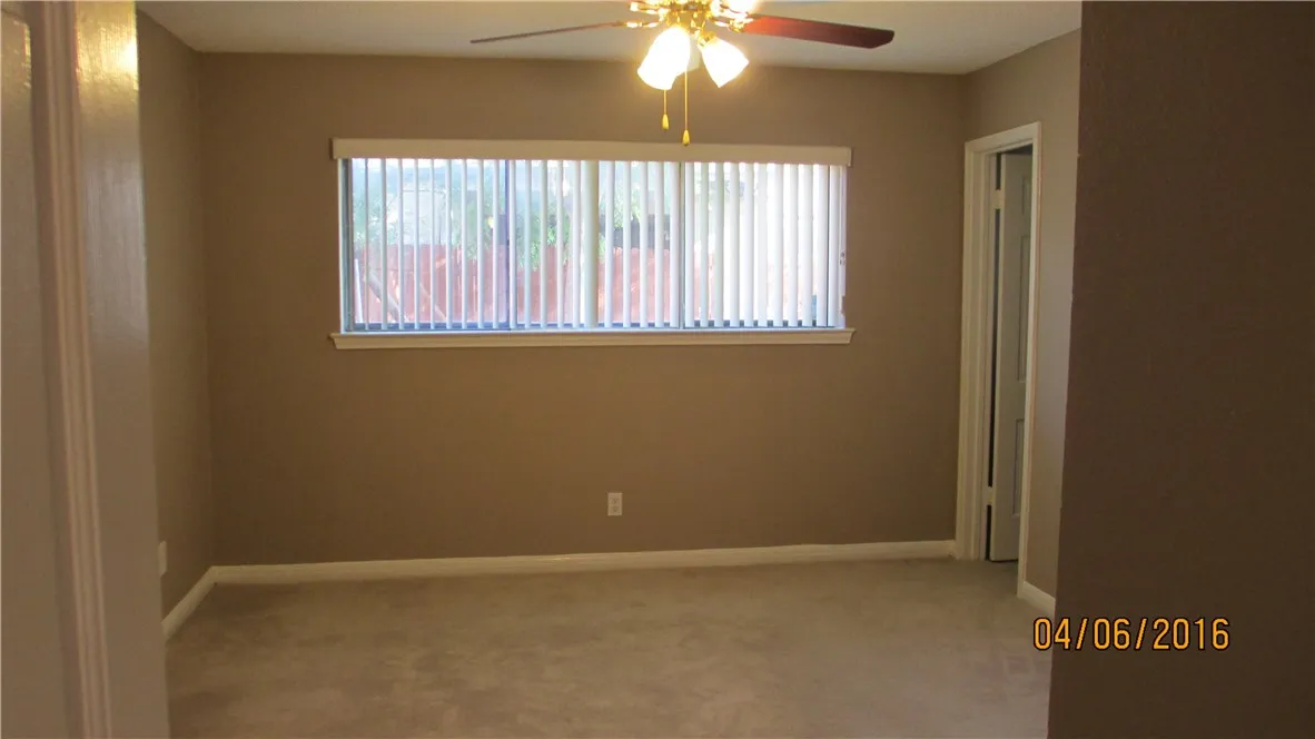 View of large master bedroom from the hallway
