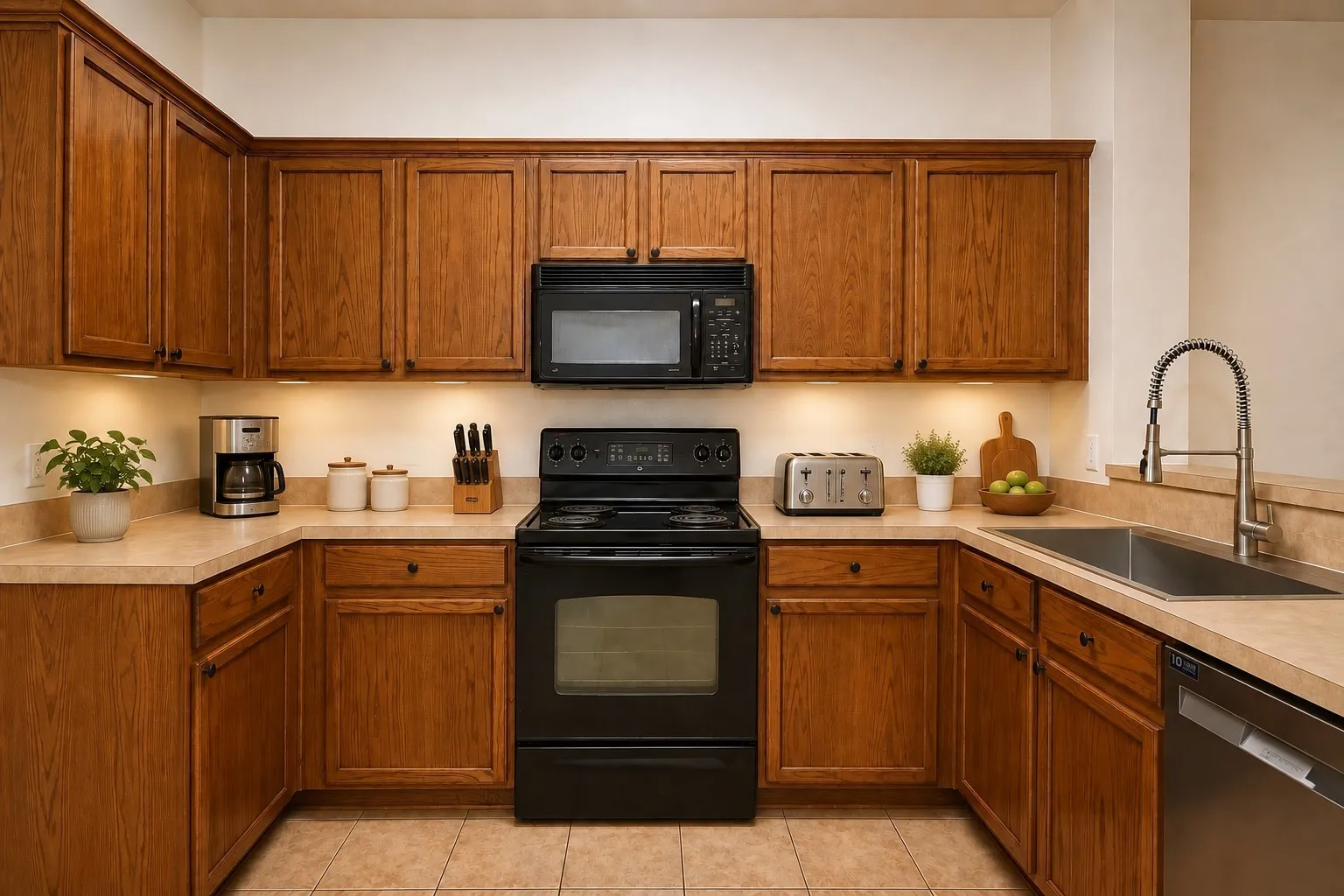 Kitchen virtually staged