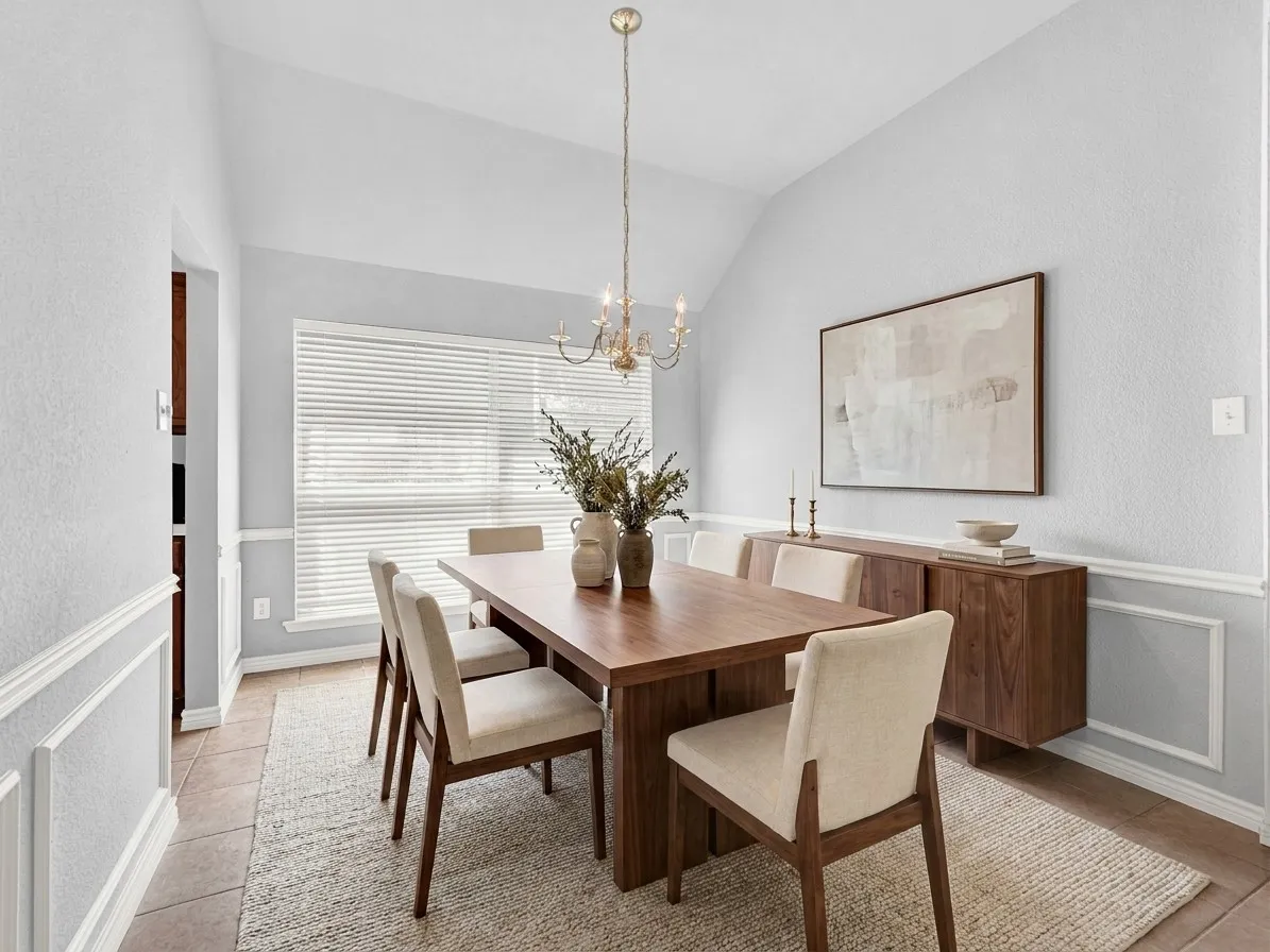 AI-Staged Dining room