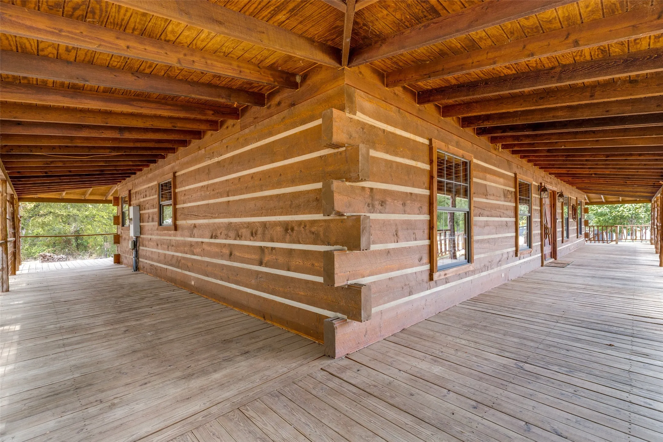 Completely Covered  Walk-around Porch