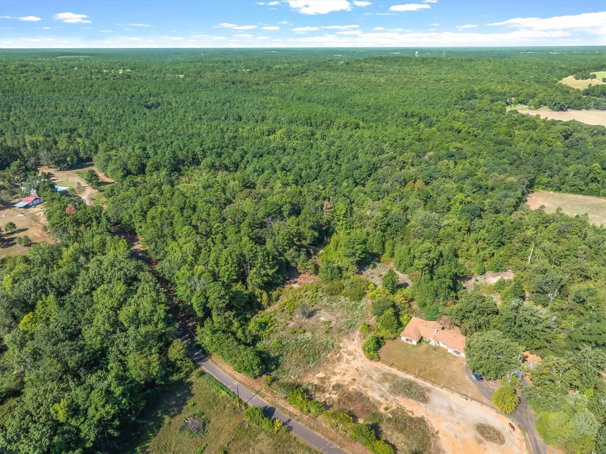 Expansive natural landscape with dense tree coverage