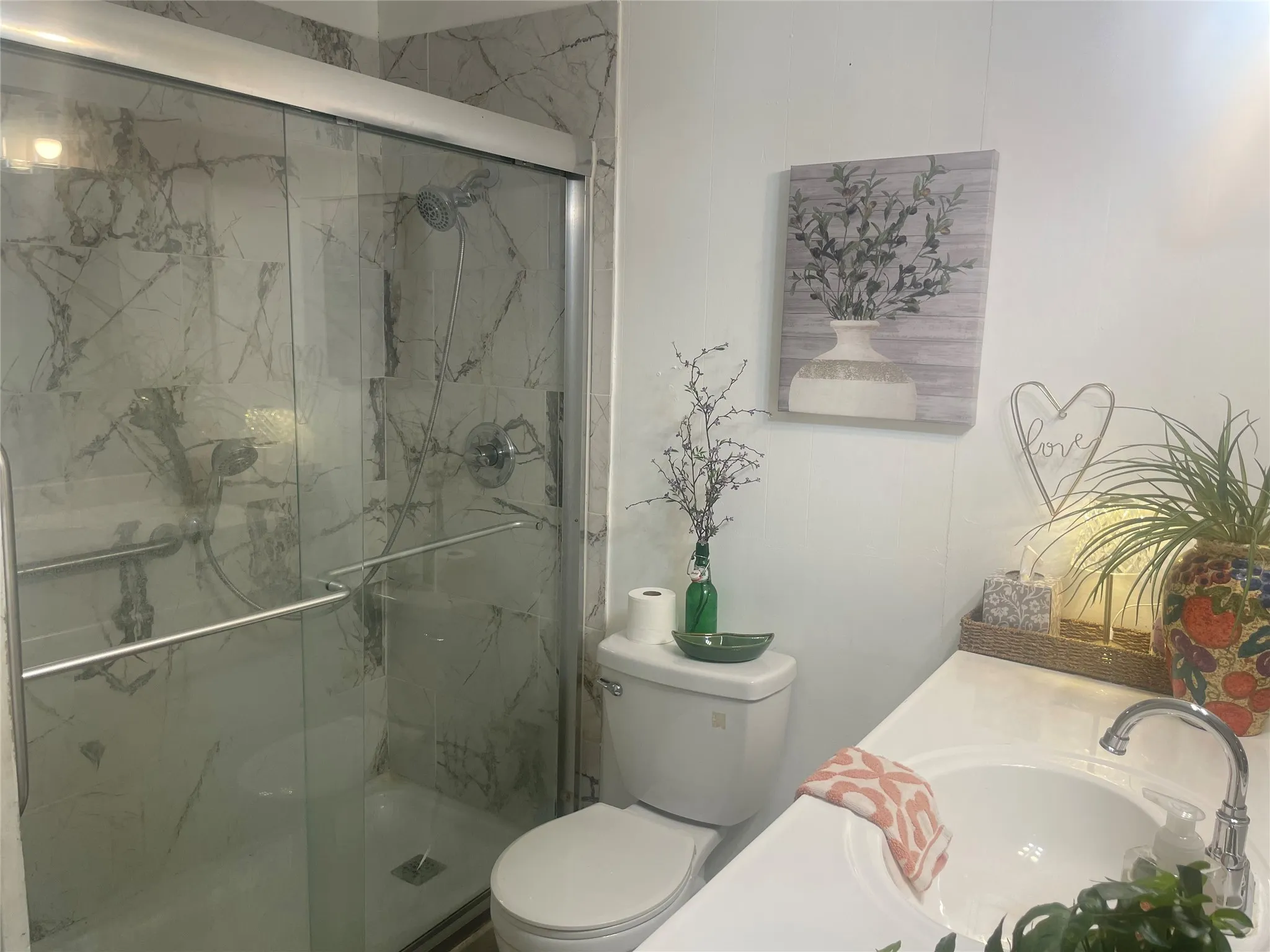 Bathroom with walk-in shower