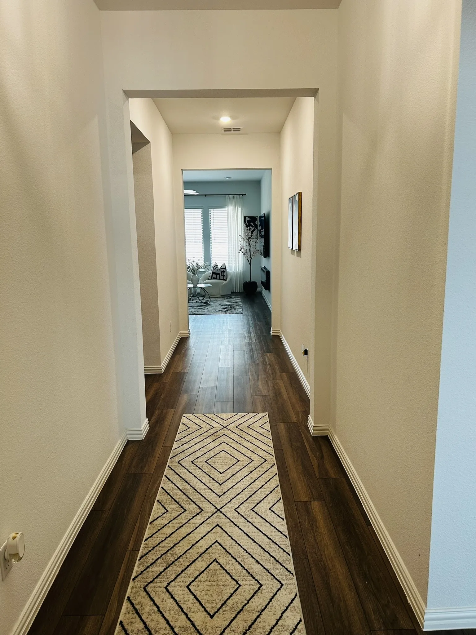 Hardwood-style flooring throughout