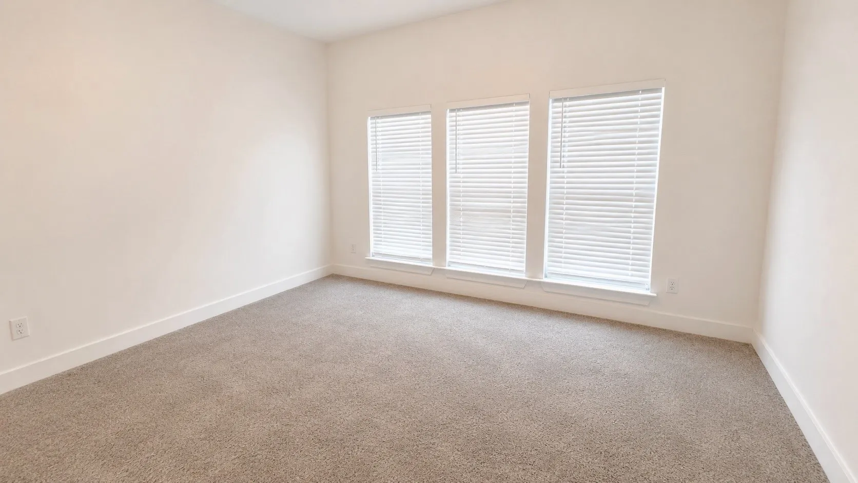 Neutral tone walls with carpeting