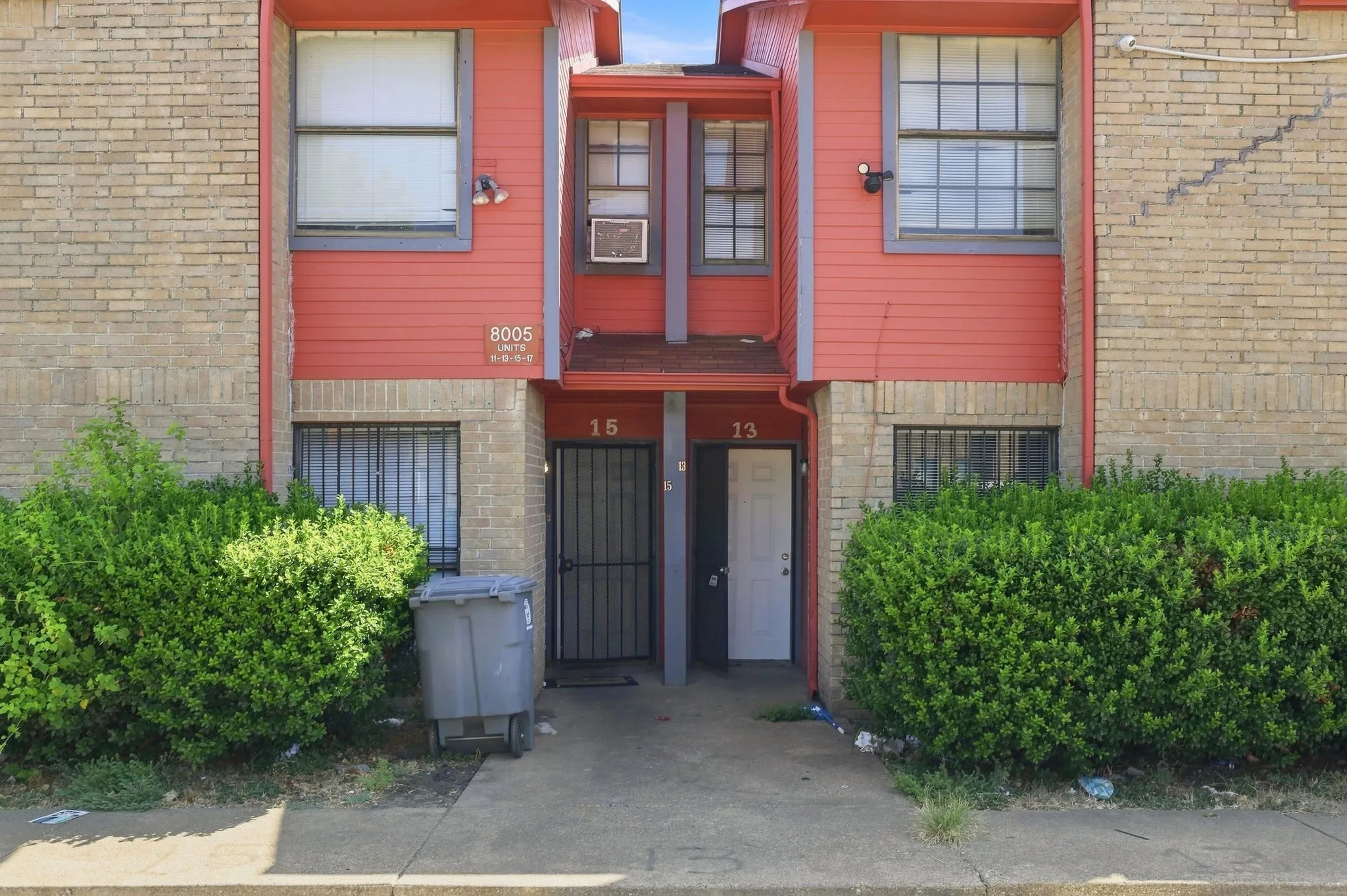 Front Entrances for Units 13 and 15

