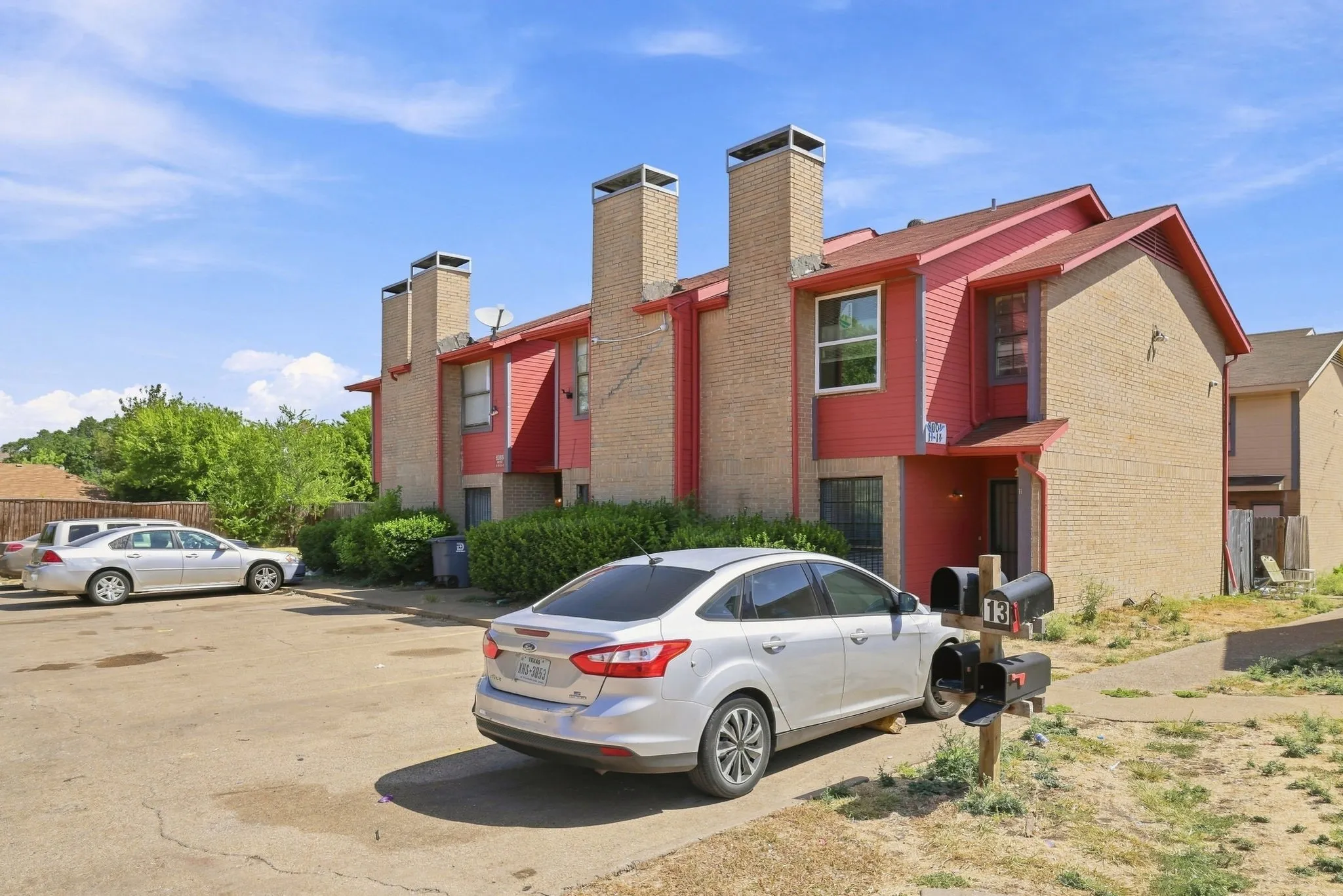 Front and Side Exterior of Fourplex
